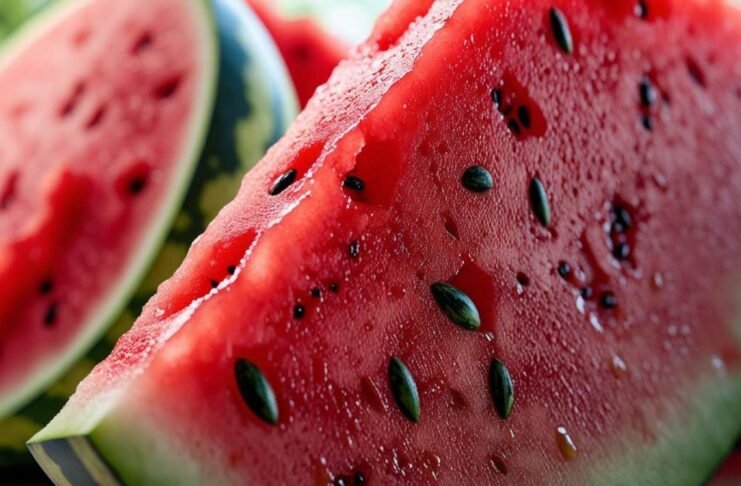 Benefits of eating watermelon in a juicy slice